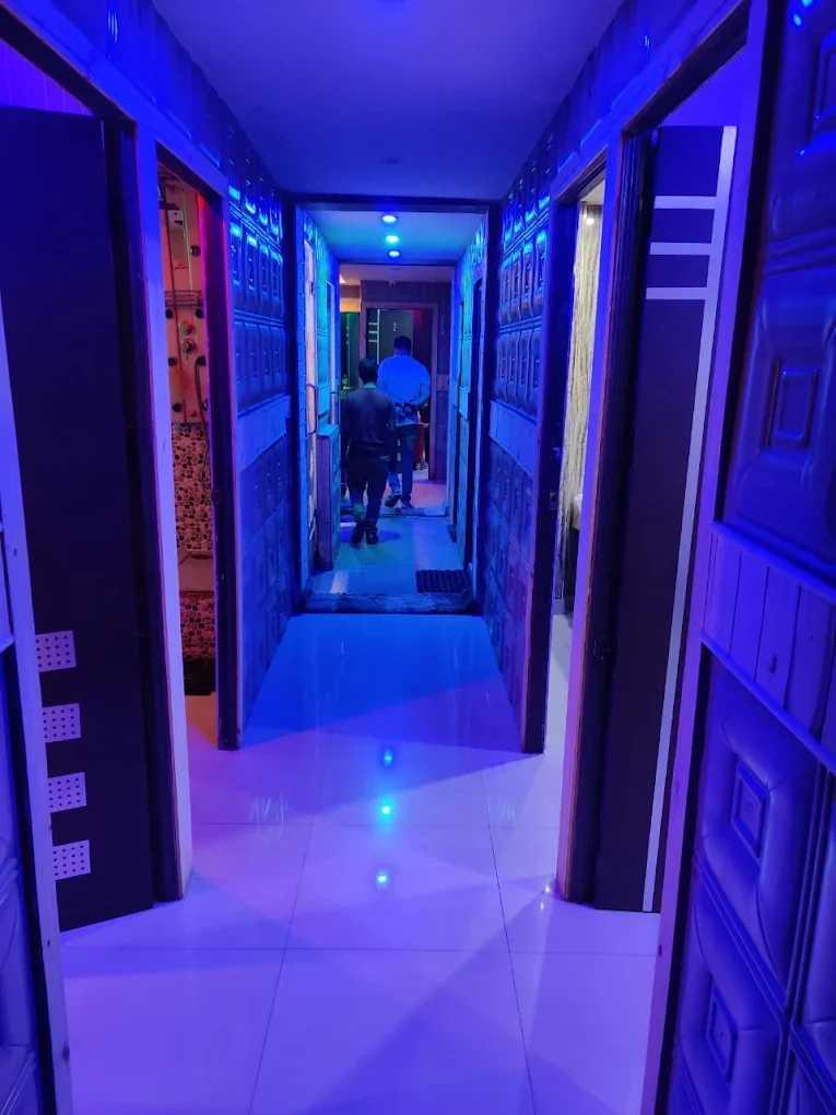 Interior corridor at Flip Body Spa