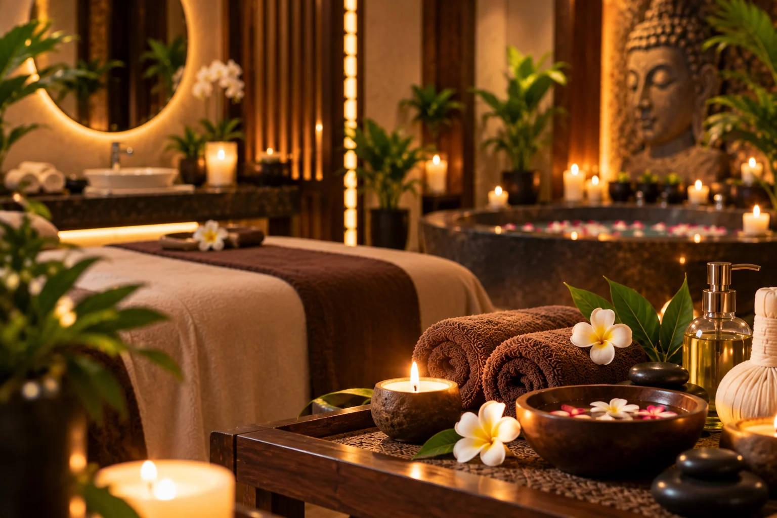 Calm spa ambience near MG Road Gurugram